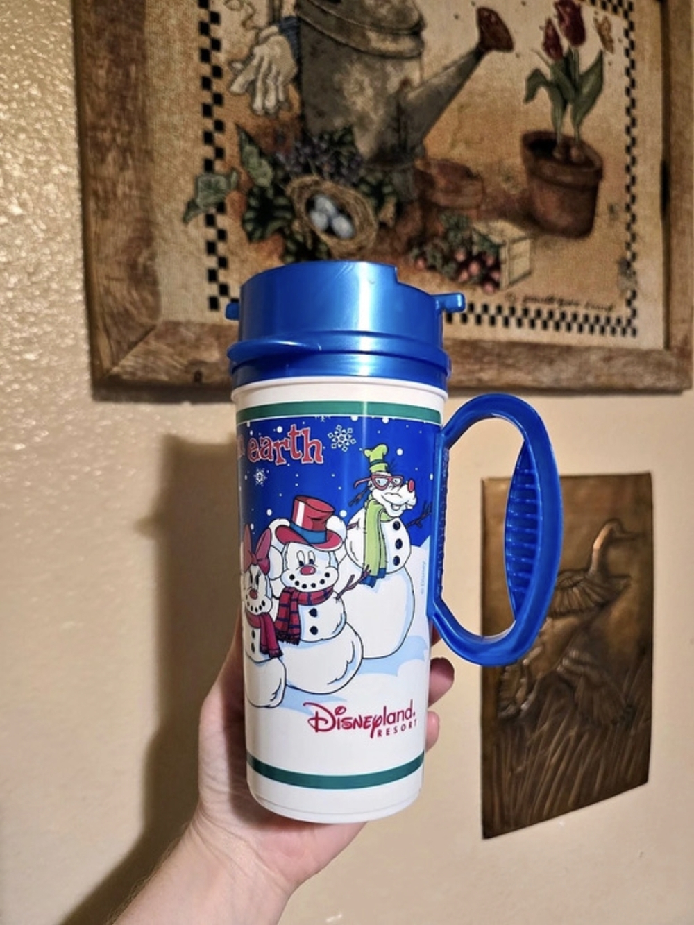 Disneyland Resort holiday travel tumbler Blue & White Holiday